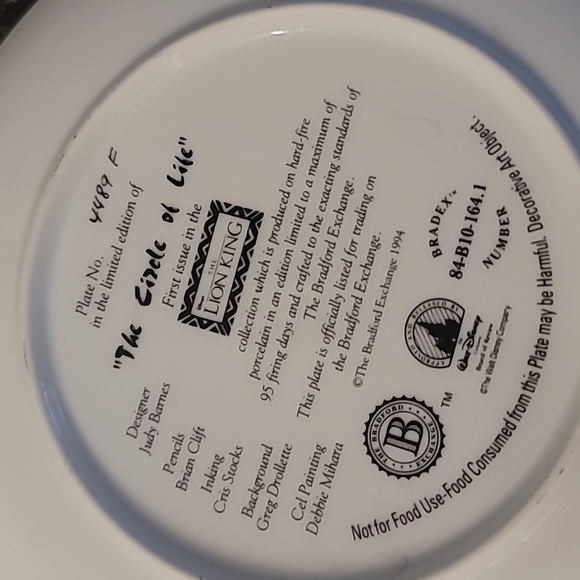 Lion King "The Circle of Life" collectible plate - Picture 6 of 8